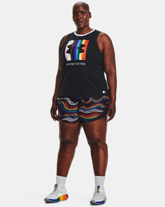 Women's UA Play Up Pride Shorts, Black, pdpMainDesktop image number 2